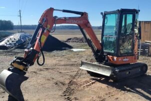 Hitachi Zaxis 26 U, Engcon, Webasto, Rasvari