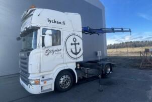 Scania R 420 4x2-3700 Topline + PM 12.5 S nosturi radiolla