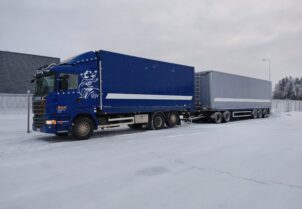 Scania R500 6x2 ketjupurku + Matec V42KP-550 ketjupurkuvaunu