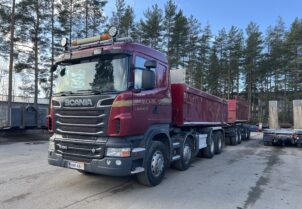Scania R 620 8x4 + Jyki V31 Kasetti